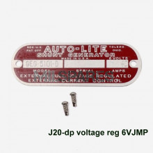 Voltage regulator data plate